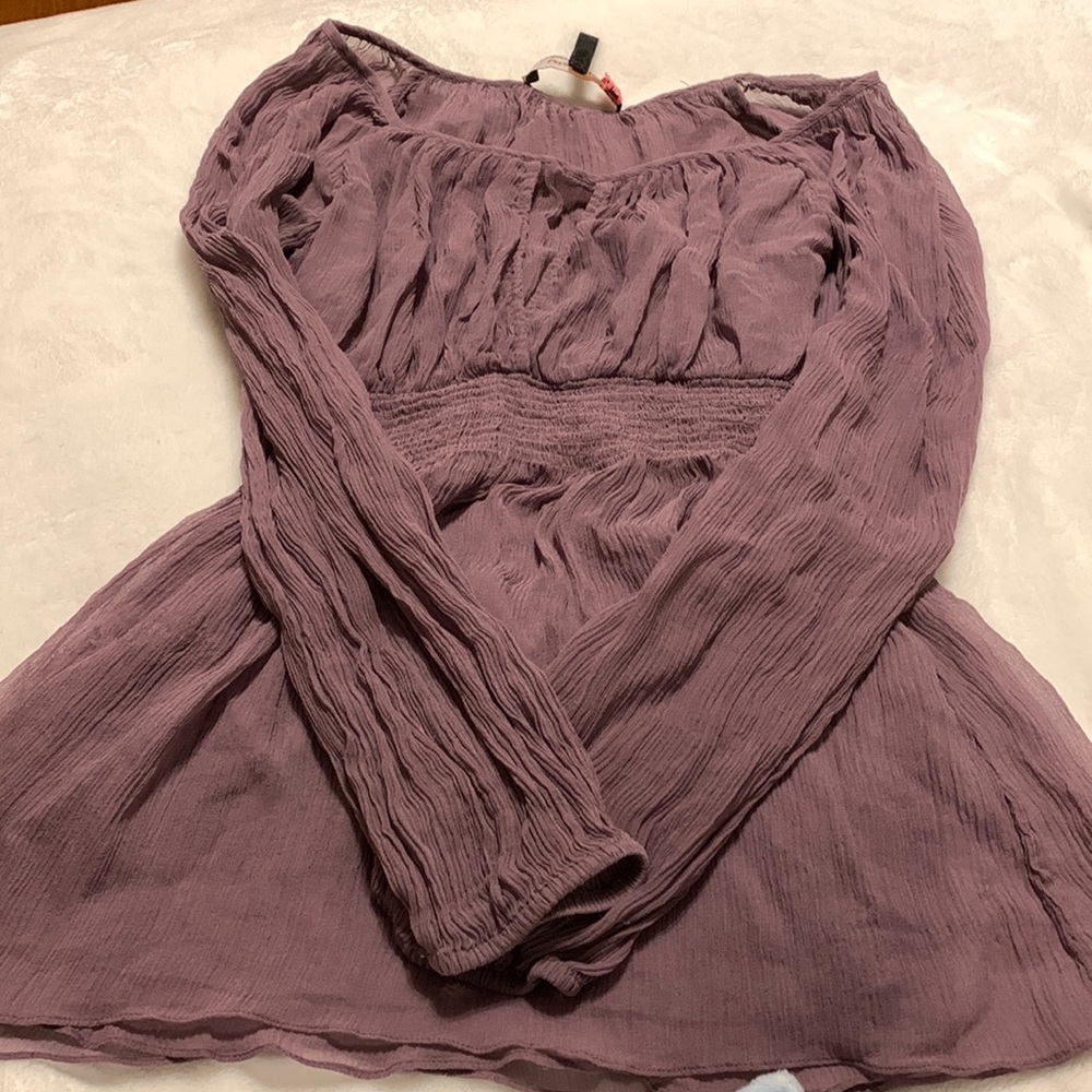 BCBG purple silk top xxs